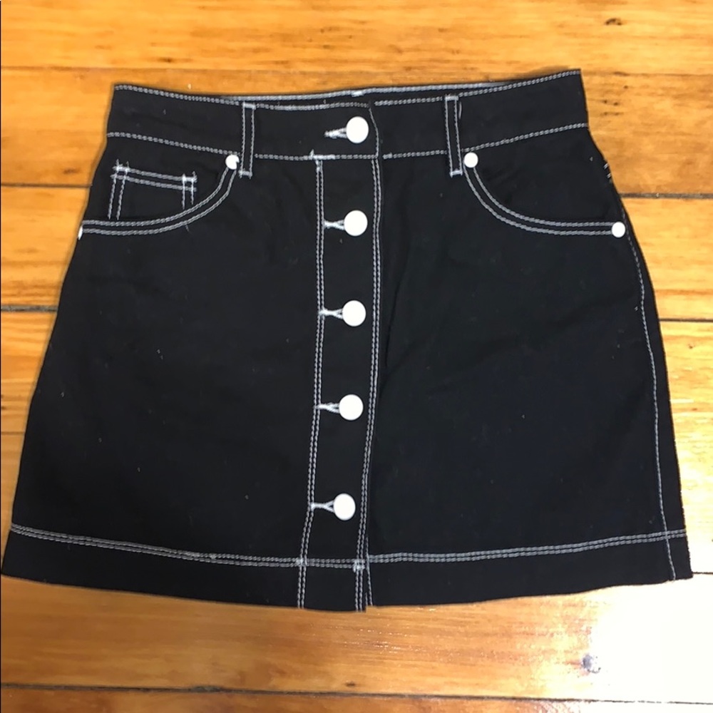 Forever 21 black denim skirt